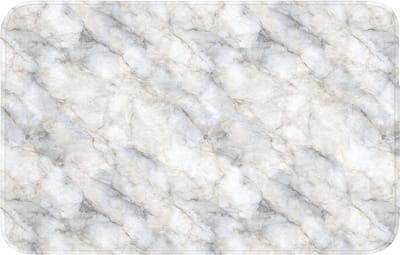 Badmat 80x50 cm - Antislip - Grijs - Marmer - Gedetailleerd - Badmatten voor badkamer - Badkamermat - Douchemat - Badkamer mat