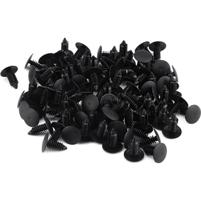 100 stuks Universele Auto Deur Bekleding Bumper Klinknagels Clip Schroeven Drukknoop Bevestigingsclip black