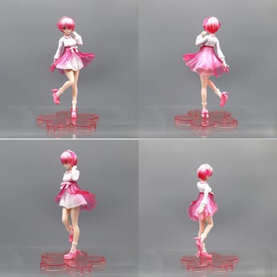 20CM Anime Re: Life In A Different World From Zero Figuur Rem Ram Transparante Delen Nacht Glow Actiefiguur Speelgoed Cadeau With box gray