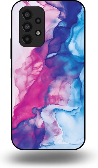 Smartphonica Telefoonhoesje Geschikt voor Samsung Galaxy A53 5G met Roze Blauw Marmer Opdruk - TPU Backcover Case Rose Blue Marble Design geschikt voor Samsung Galaxy A53 5G