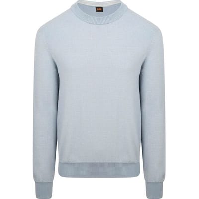 BOSS Trui Klapok Blauw - Maat XXL - Heren - Pullovers