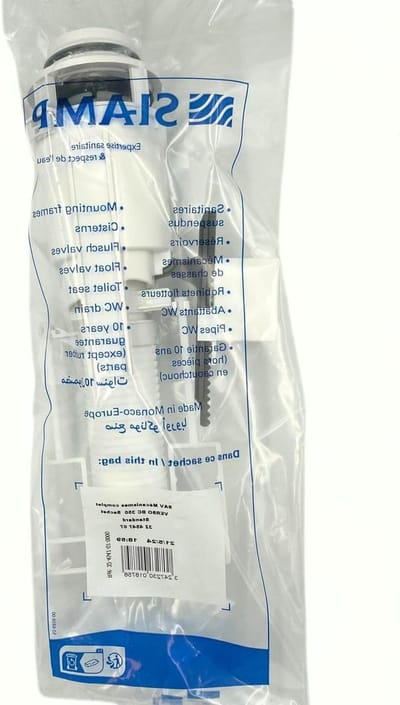 Dubbele Toiletklep - Spoelklep - Toilet Onderhoud - Tweedelig Ontwerp - 8 x 15.5 x 32.1 cm - Veelkleurig