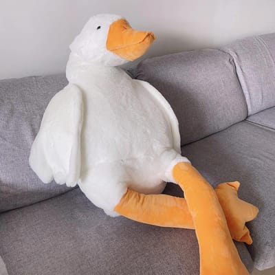 5090130Cm Grappig Gans Pluche Speelgoed Zacht Eend Kussen Schattig Knuffeldier Om Te Slapen Kinderen Cadeau Vriendin Verjaardagscadeau gray