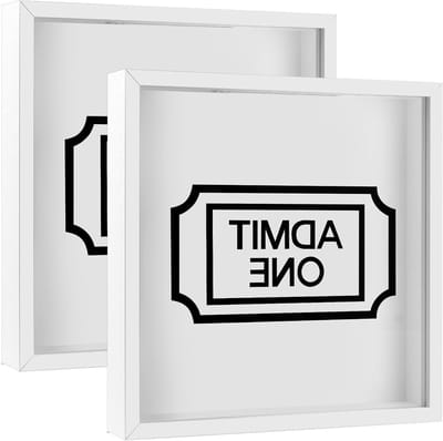 Grote 29cm Witte Avontuur Bestandenboxen, Houten Opslagframes voor Film-, Sport- en Concerttickets, Reisfoto's en Herinneringen