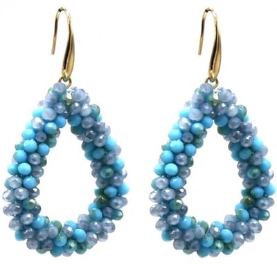 Bijoutheek Oorknoppen Small Drop blauw