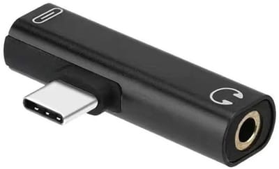 DrPhone SoundLink – USB-C naar 3.5mm Jack Adapter | Geschikt voor Audio & Bellen | Let op: Geen DAC - Zwart