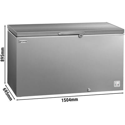 GGM Gastro Tiefkühltruhe - 1500mm - 466 Liter - Edelstahldeckel - inkl. Trennwand Zilver