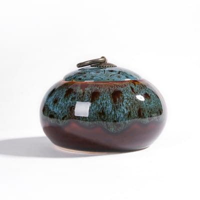 Urn voor Huisdieren –220 ML – Keramiek – Kleine Asurn voor Hond, Kat, Vogel – Dierenurn voor Overleden Huisdieren – 11*8cm-Blauw