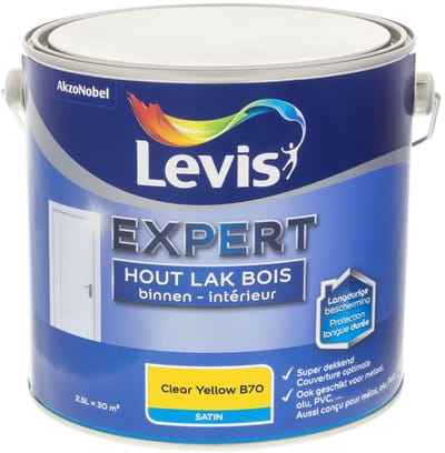 Levis - Expert Hout Lak Binnen Satin Mix - Clear Yellow B70 - Mengverf - 2,5 L