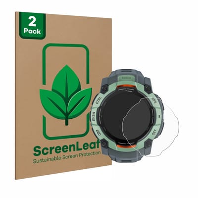 2 Stuks Screenprotector voor Garmin Instinct 3 AMOLED (50 mm) - Hoogwaardige Beschermfolie transparant