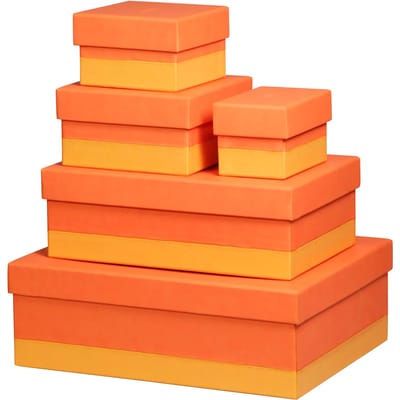Italian faux leather nestende boxen Rhodia Rhodiarama (x5)