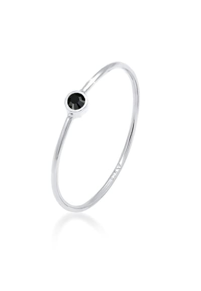 Elli - Ring - Dames Stapelen Minimaal Filigraan met Kristal in 925 Sterling Zilver - Dames