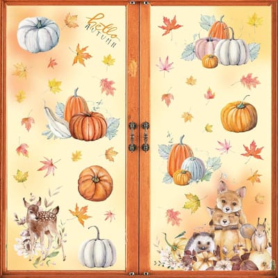 Oogstfeest, raamstickers, herfst, zelfklevend, raamafbeeldingen, lente, zelfklevend, raamstickers, voor Thanksgiving, herfst, decoratie, raamstickers