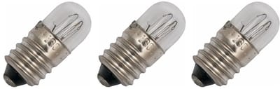 Signaallamp E10 130V 2.6W - 20 mAh - 3 stuks - T9 Gloeilamp Ø9mm - 23mm - 2500K - Dimbaar