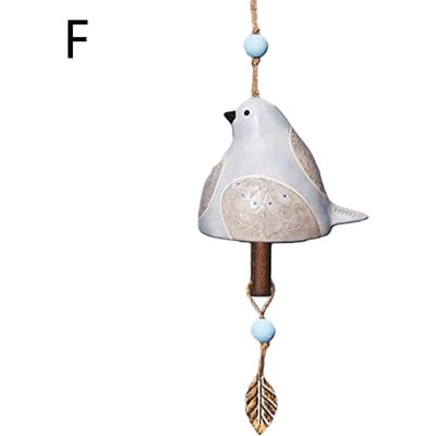 Handgeschilderde Hars Hangende Vogel Zang Bel Vogel Windgong Voor Muur Raam Deur Windbel Hangende Ornamenten Tuin Terras Decor