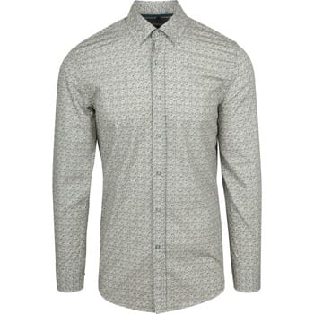 Suitable Overhemd Paisley Groen - Maat XXL - Heren - Casual Shirt