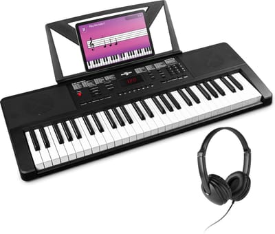 MAX Rhapsody54 keyboard piano set met 54 toetsen - Ideaal voor beginners - Met koptelefoon en bladmuziekhouder