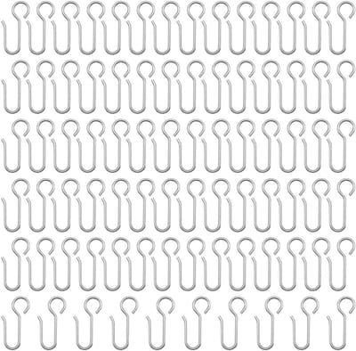 Metaal Haakjes voor Gordijnen - 80 Stuks, Geschikt voor Raamgordijnen, Douchegordijnen en Deurgordijnen (34 * 18mm)