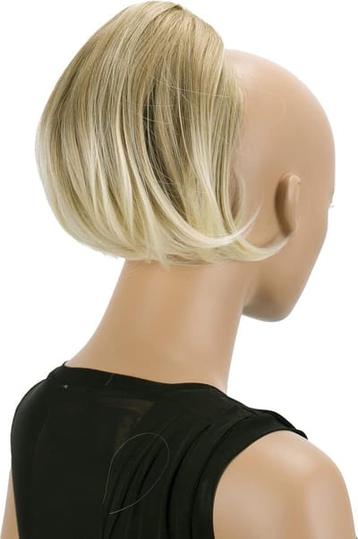 Haarstukje Vlecht Broodje Met Vlinder Clip - Bruids Kapsel Hepburn - Haardas Blond Mix H410