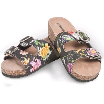 Tongs florales gray