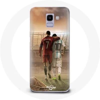 Samsung Galaxy J6 2018 hoesje cristiano ronaldo messi geit