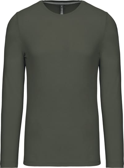 Kariban T-shirt ronde hals lange mouwen K359 - Dark Khaki - 3XL