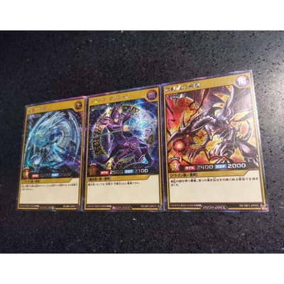 Durable 3 pièces/set diy Yu-Gi-Oh! Magicien Noir Dragon Blanc aux Yeux Bleus Maîtrise de Soi Collectionner Signatures Cartes à Jouer Flash Anime Dessin Animé