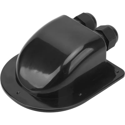 Kabeldoorvoerwartelbox IP68 Waterdicht Weerbestendig Dubbele Kabeldoorvoerbehuizing voor Camper Dak Boot Jacht Zwart zwart