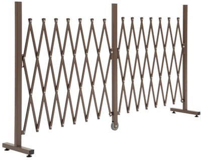 Schaarhek uitschuifbaar 52-405cm tuin aluminium bruin H103,5cm