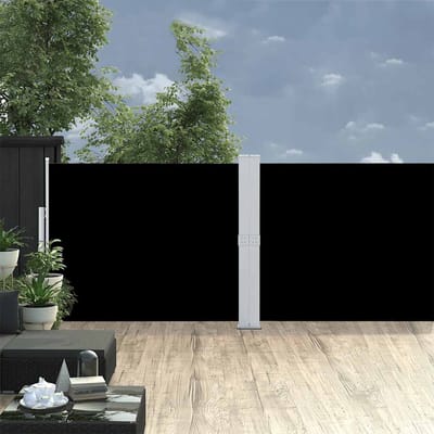 vidaXL - Tuinscherm - uittrekbaar - 140x1200 - cm - zwart