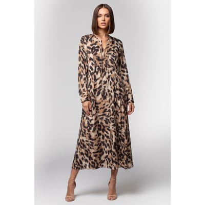 ARKET Greta Aop Dress Brown Größe: 34 | Maxikleider Outlet | Damen | Braun