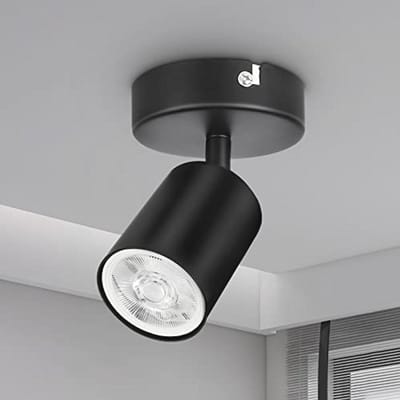 Wandlamp Spotlight Verstelbaar in Mat Zwart voor Binnen - GU10 Compatibele LED Lamp voor Keuken, Lounge, Slaapkamer en Eetkamer