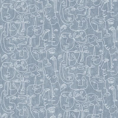 Arty Faces blauw/wit - M412-01