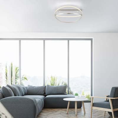Q-Smart-Home Paul Neuhaus Q-Beluga LED plafondlamp, staal