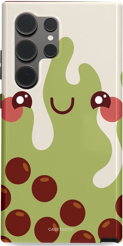 Casetastic Hoesje Geschikt voor Samsung S24 Ultra - Stijlvolle Beschermende Duo-layer Case - Smeltende pistache bolletjes