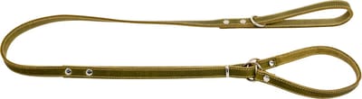 Jack and Vanilla Sliplijn / 2-in-1 Hondenriem - Vetleder - Groen - Breedte: 1,6 cm - Nekomtrek: 44 - 50 cm (GELIEVE ALVORENS BESTELLEN EVENTJES OPMETEN)