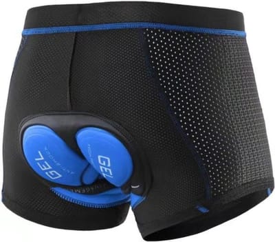 Mountainbike Onderbroek - Maat XXL - Mesh - MTB Broek - Fiets Sportonderbroek - Zwart Blauw - Onderbroek met Zeem - 5D Gel Pad Shockproof