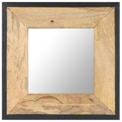 vidaXL - Spiegel - 50x50 - cm - massief - mangohout
