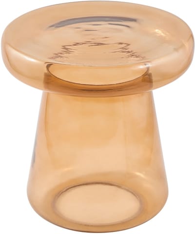 Bijzettafel Stella Rond Glas Oranje/Bruin - Modern & Kant-en-klaar
