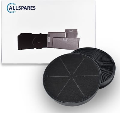 AllSpares Koolstoffilter (2st.) voor afzuigkappen geschikt voor Bosch Siemens 748732 - 748733 en Faber 1120157240