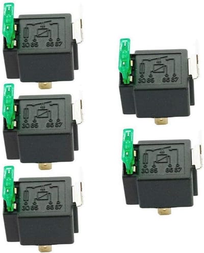 5 x 12V 30A 4-polig SPST auto relais - voor auto, vrachtwagen, motor en boot