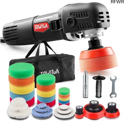 RFWR® Mini Polijstmachine 850W met 6 Snelheden voor Auto en Huishoudelijk Gebruik