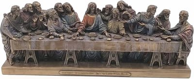 Veronese Design - Het Laatste Avondmaal beeld - Zeer gedetailleerd en mooi - Zware kwaliteit - (bxhxd)ca. 23cm x 8cm x 5cm