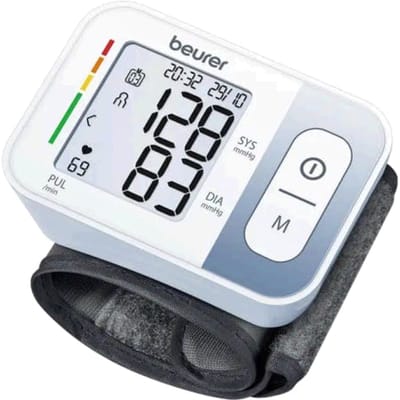 Beurer BC 28 Bloeddrukmeter pols - Hartslagmeter - Onregelmatige hartslag - Risico-indicator - 2 Gebruikersgeheugen - Manchet pols 14-17,5 cm - Reisformaat - Incl. batterijen - 5 Jaar garantie - Wit