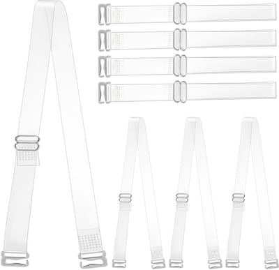 Transparante beha-bandjes, onzichtbare verstelbare bandjes, transparante TPU-elastische antislip schouderriem voor dames en meisjes