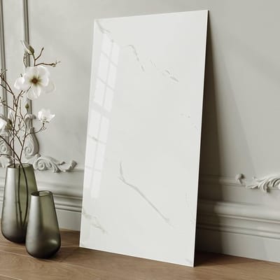 Zelfklevende marmeren tegelstickers - 10 stuks - waterdicht - wit - 60x30 cm
