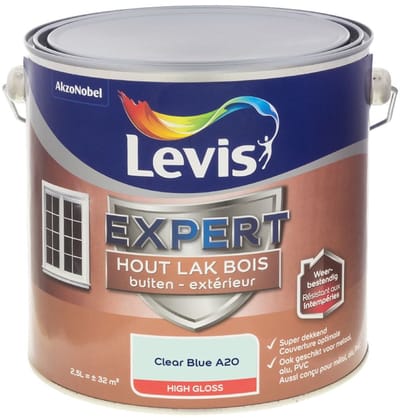 Levis - Expert Hout Lak Buiten High Gloss Mix - Clear Blue A20 - Mengverf - 2,5 L