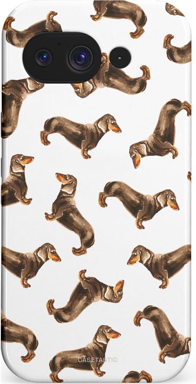 Casetastic Hoesje Geschikt voor Google Pixel 10a - Stijlvolle Beschermende Duo-layer Case - Teckel Twister