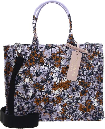 COCCINELLE Handtas Schoudertas Never Without Bag Ca. Flow Handbag Prin. Eff. Canvas Fab. Multi. Lavender Veelkleurig
