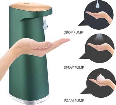 TechU™ Automatische Zeepdispenser met Sensor – Handsfree & Hygiënisch – Inhoud 450ml Handzeep – Opladen met USB – Groen